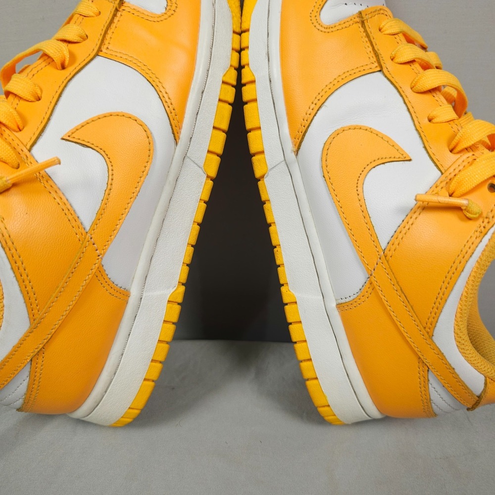 Nike Dunk Low Shoes Women Size 9 Laser Orange Sail White Leather Sneaker - Picture 7 of 16